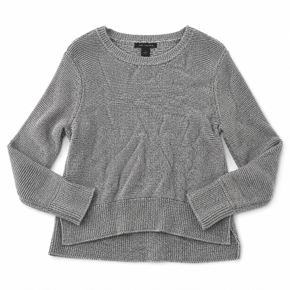Calvin Klein Sweater Womens XL Black White Marled Gray Cozy Capsule Wardrobe